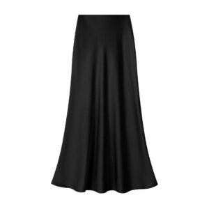 lush Satin A-Line Maxi Skirt