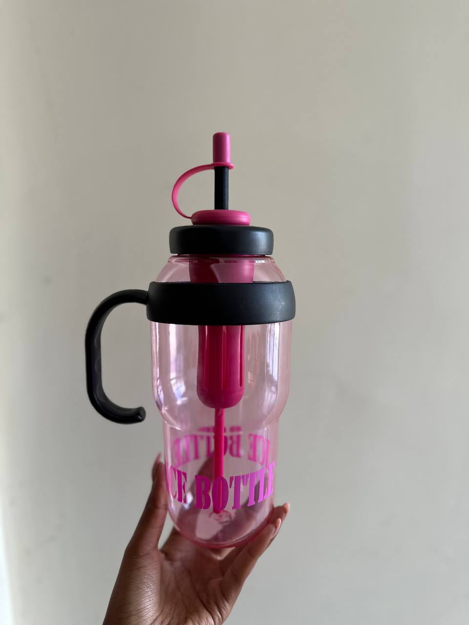 Pink Infuser Water Bottle with Handle
