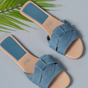 Solea Denim Slide Sandals