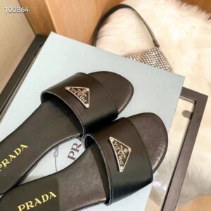 Leather Slide Sandals