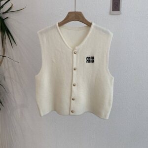 Miu Miu Button-Front Vest